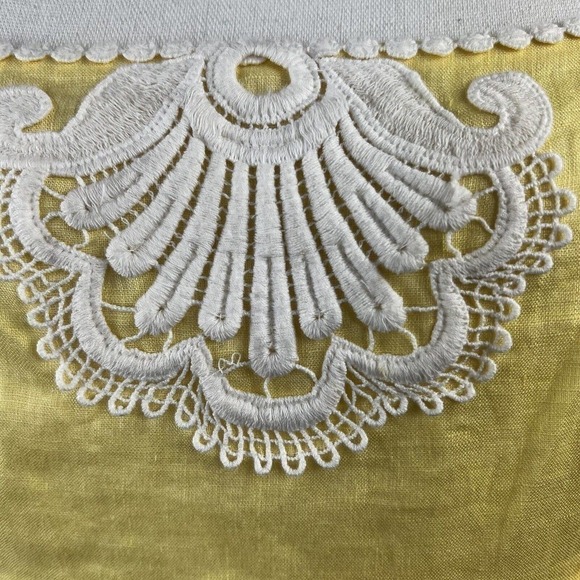 Lilly Pulitzer Cormick Yellow Linen Dress Size 6 Tie Shoulder Summer Beach - Picture 6 of 16